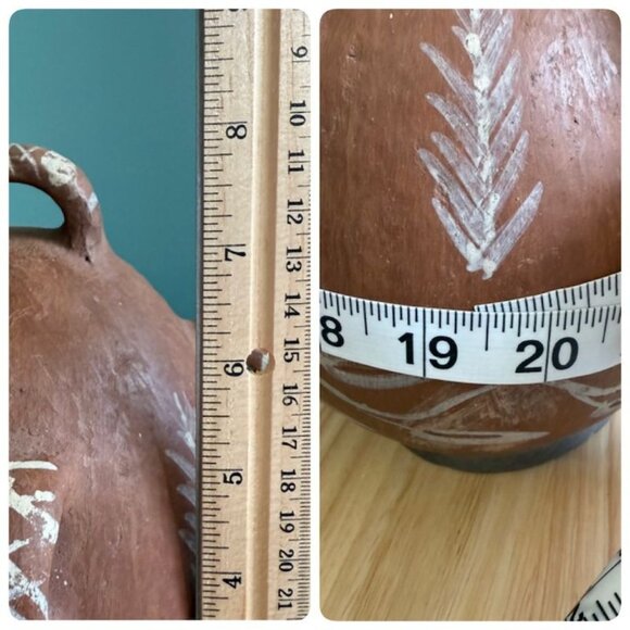 Vintage Peruvian Quinua Vessel Pitcher Zoomorphic Rustic Jug Red Clay Pottery P - Picture 10 of 10